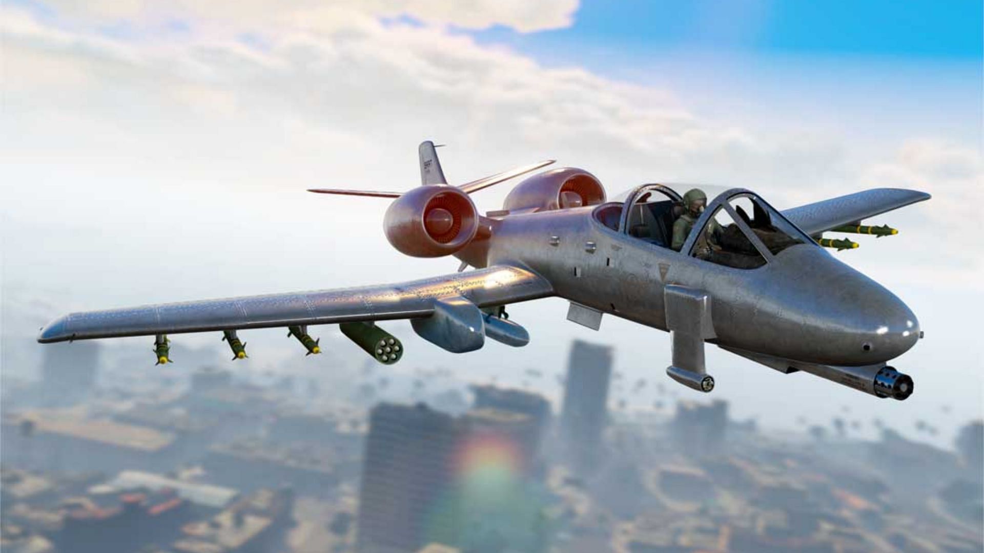 Best jets in GTA 5 Online: B-11 Strikeforce (Image via Rockstar Games)